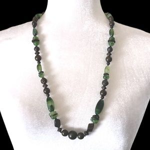 Green multi stone necklace